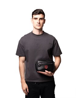 Foto 5 | Bandolera Crossbody Boroni Negro Rojo Con Correa Ajustable