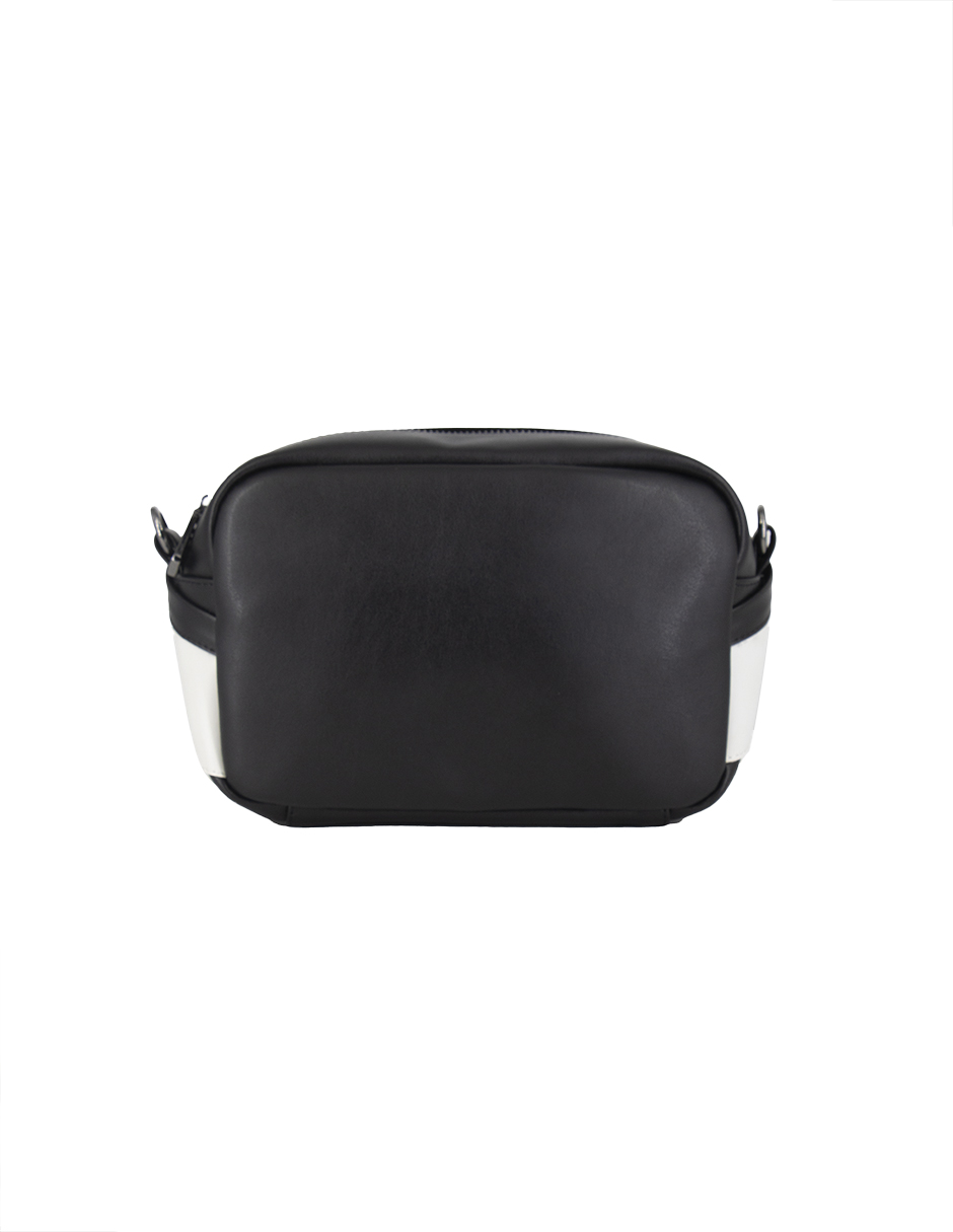 Foto 3 | Bandolera Crossbody Boroni Blanco/Negro Con Correa Ajustable