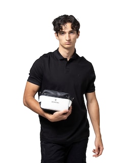 Foto 4 | Bandolera Crossbody Boroni Blanco/Negro Con Correa Ajustable