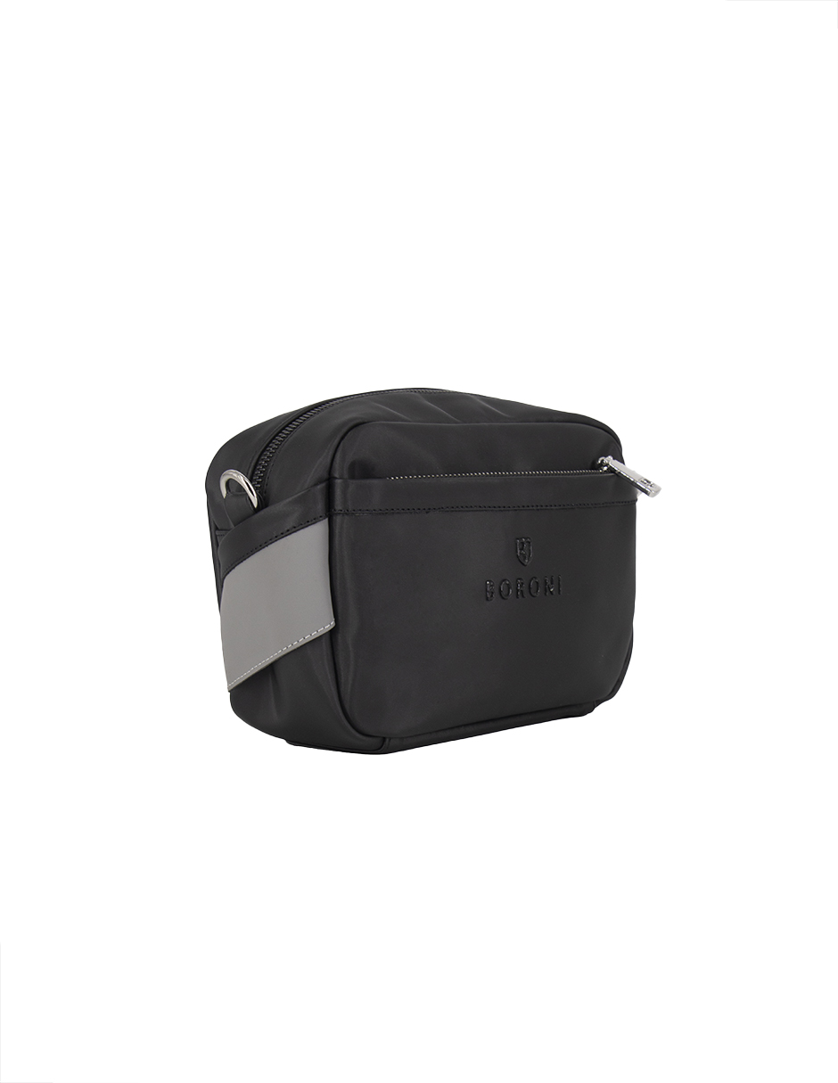Foto 3 pulgar | Andolera Crossbody Boroni Negro Gris Con Correa Ajustable