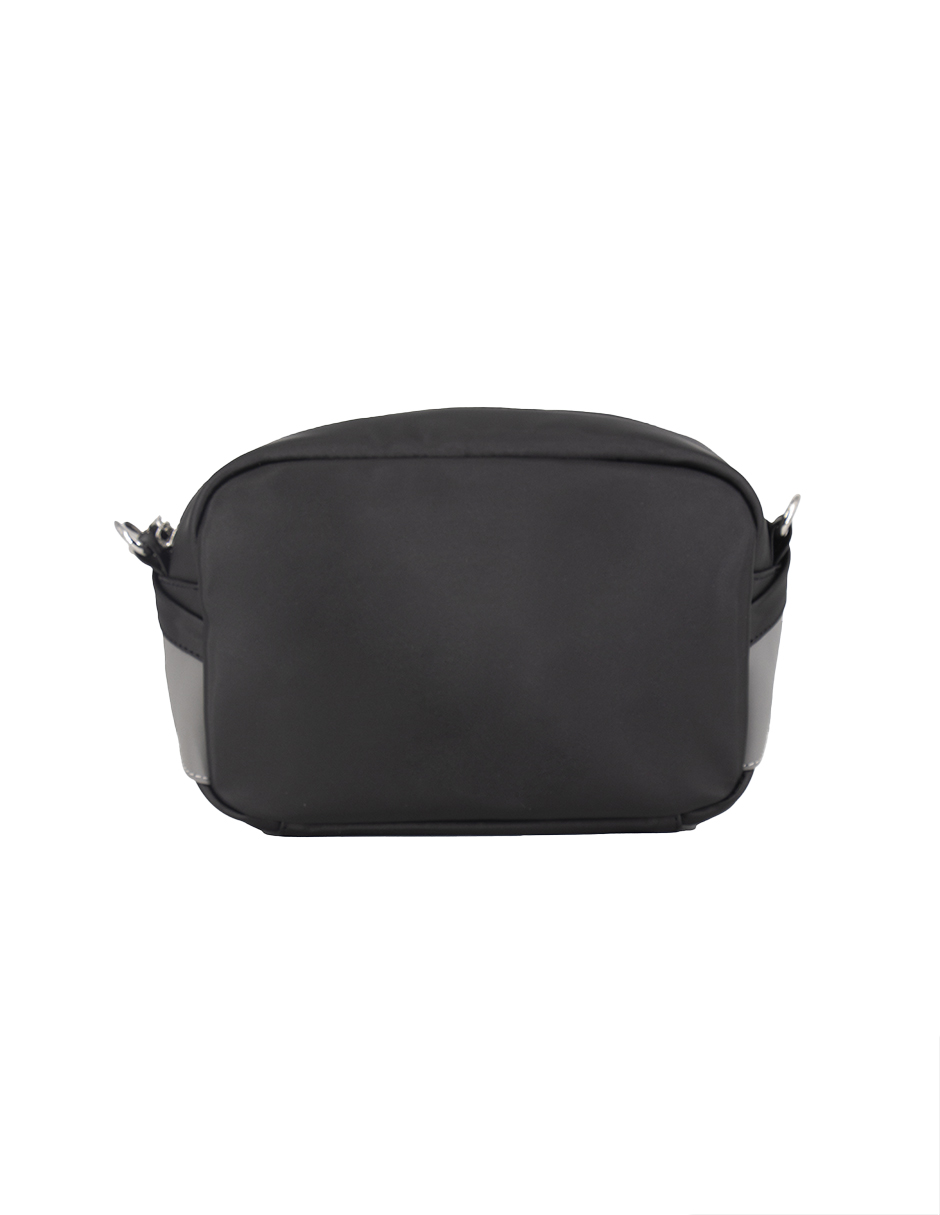 Foto 4 pulgar | Andolera Crossbody Boroni Negro Gris Con Correa Ajustable