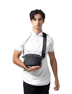 Foto 4 | Andolera Crossbody Boroni Negro Gris Con Correa Ajustable