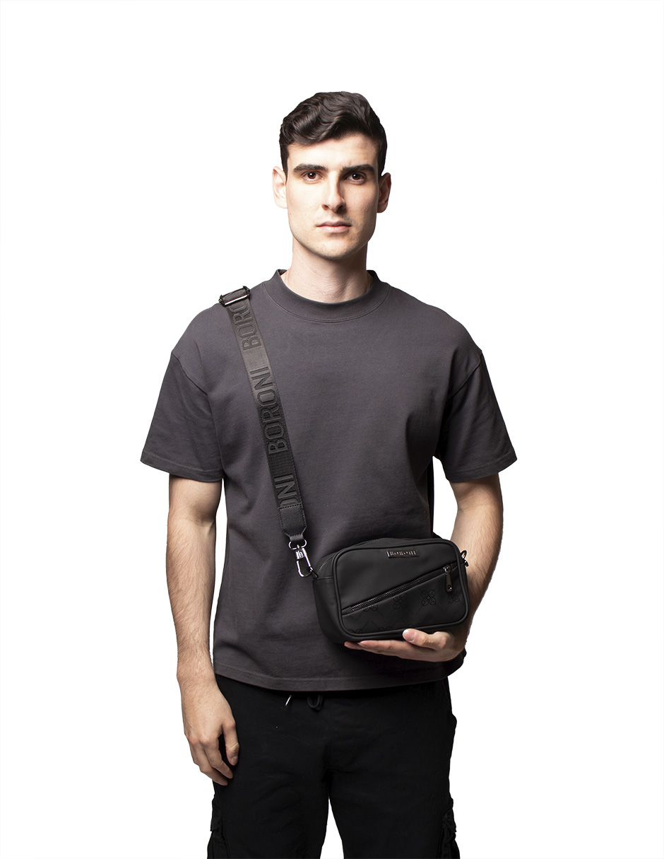 Foto 5 pulgar | Bandolera Crossbody Boroni Negro Con Correa Ajustable
