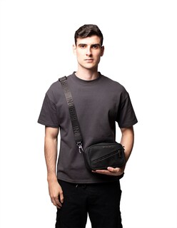 Foto 4 | Bandolera Crossbody Boroni Negro Con Correa Ajustable