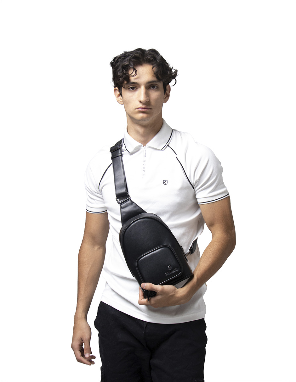 Foto 5 pulgar | Pechera One Strap Boroni Negro con Correa Ajustable