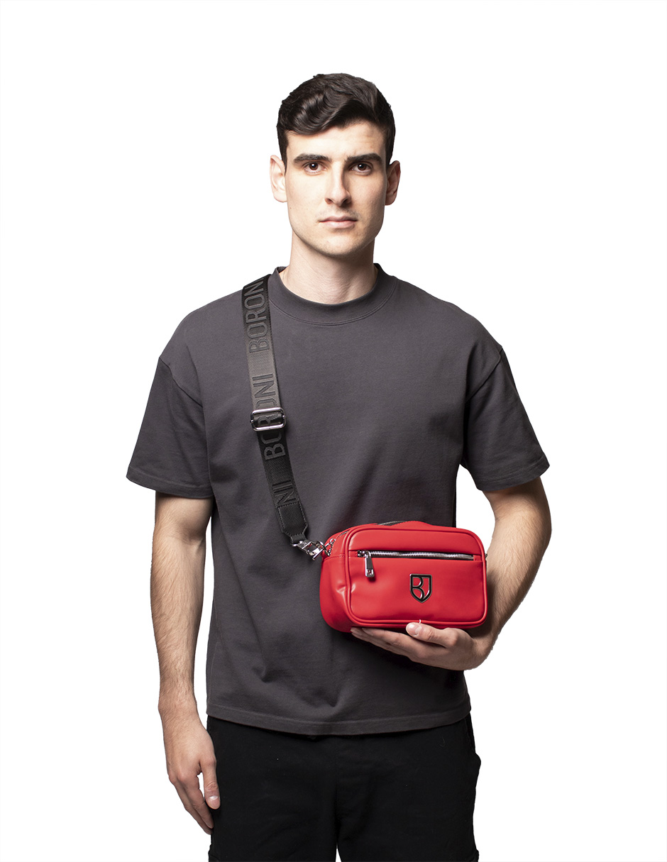 Foto 5 pulgar | Bandolera Crossbody Boroni Rojo Con Correa Ajustable