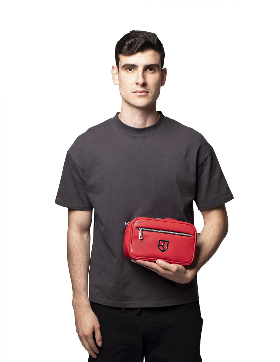 Foto 6 pulgar | Bandolera Crossbody Boroni Rojo Con Correa Ajustable