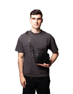 Foto 4 | Bandolera Boroni Negro con Correa Ajustable