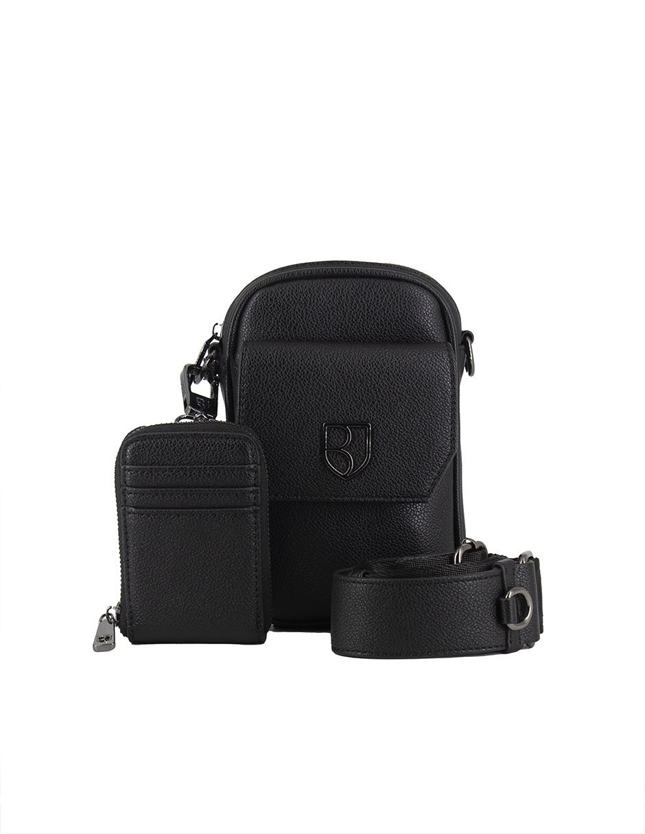 Bandolera Boroni Negro con Correa Ajustable