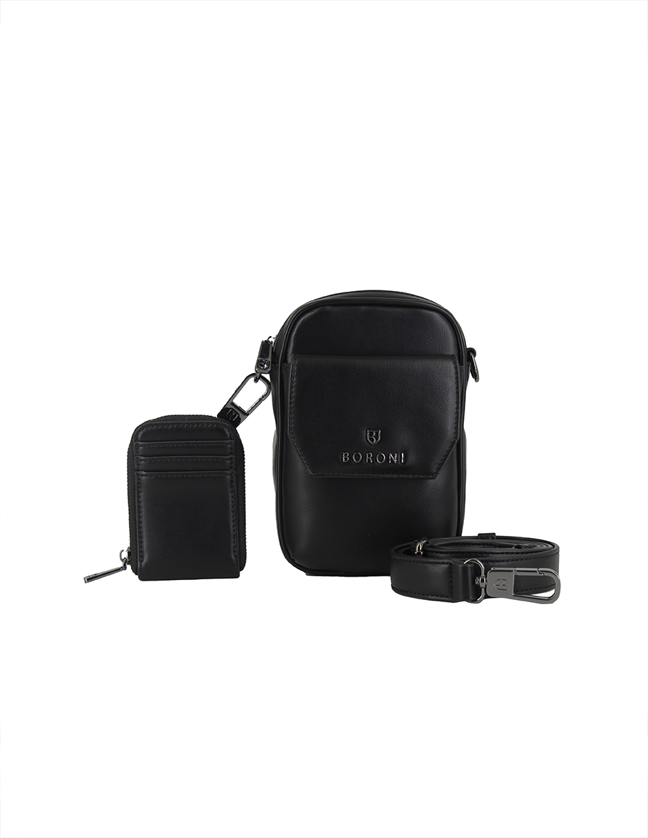 Bandolera  Boroni Negro con Correa Ajustable