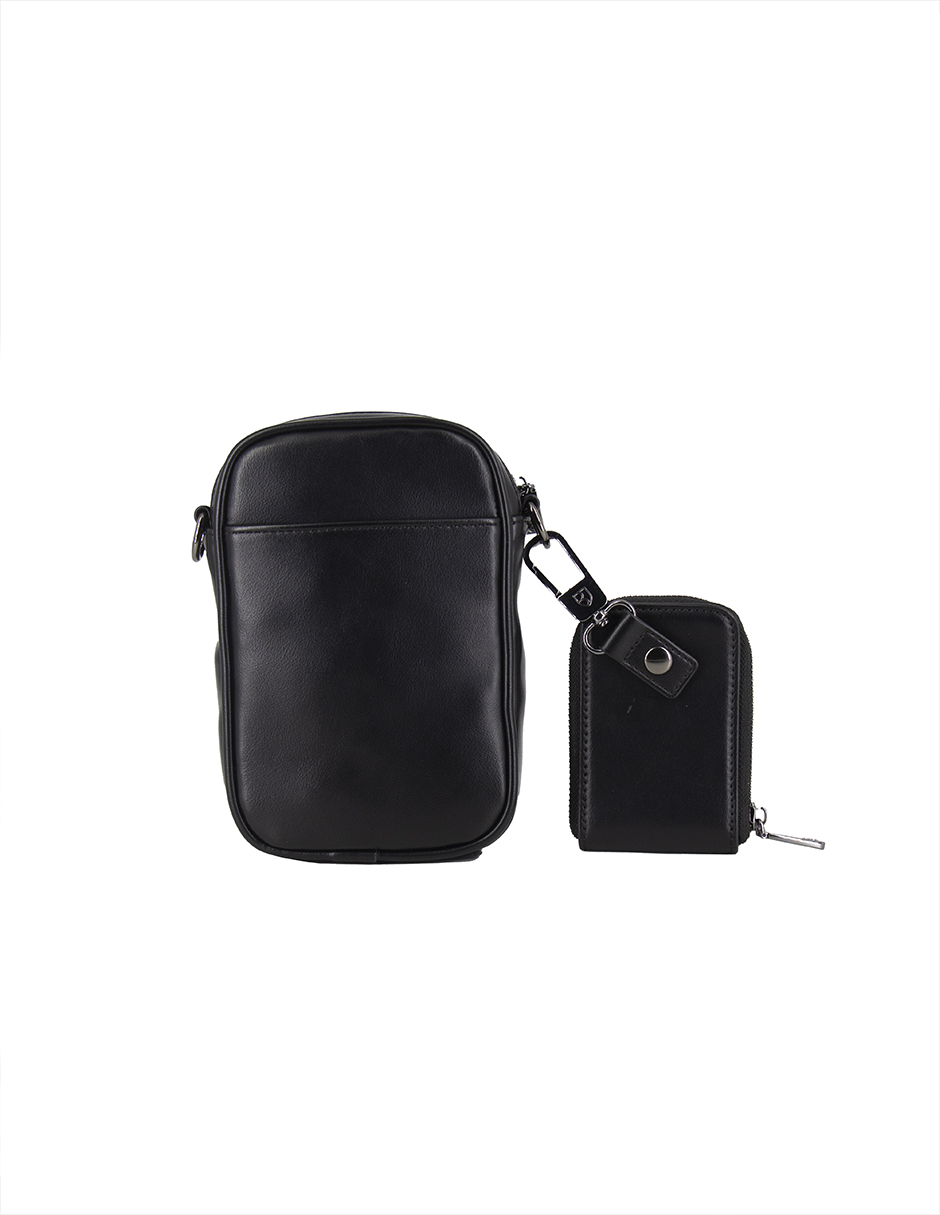 Foto 4 pulgar | Bandolera  Boroni Negro con Correa Ajustable