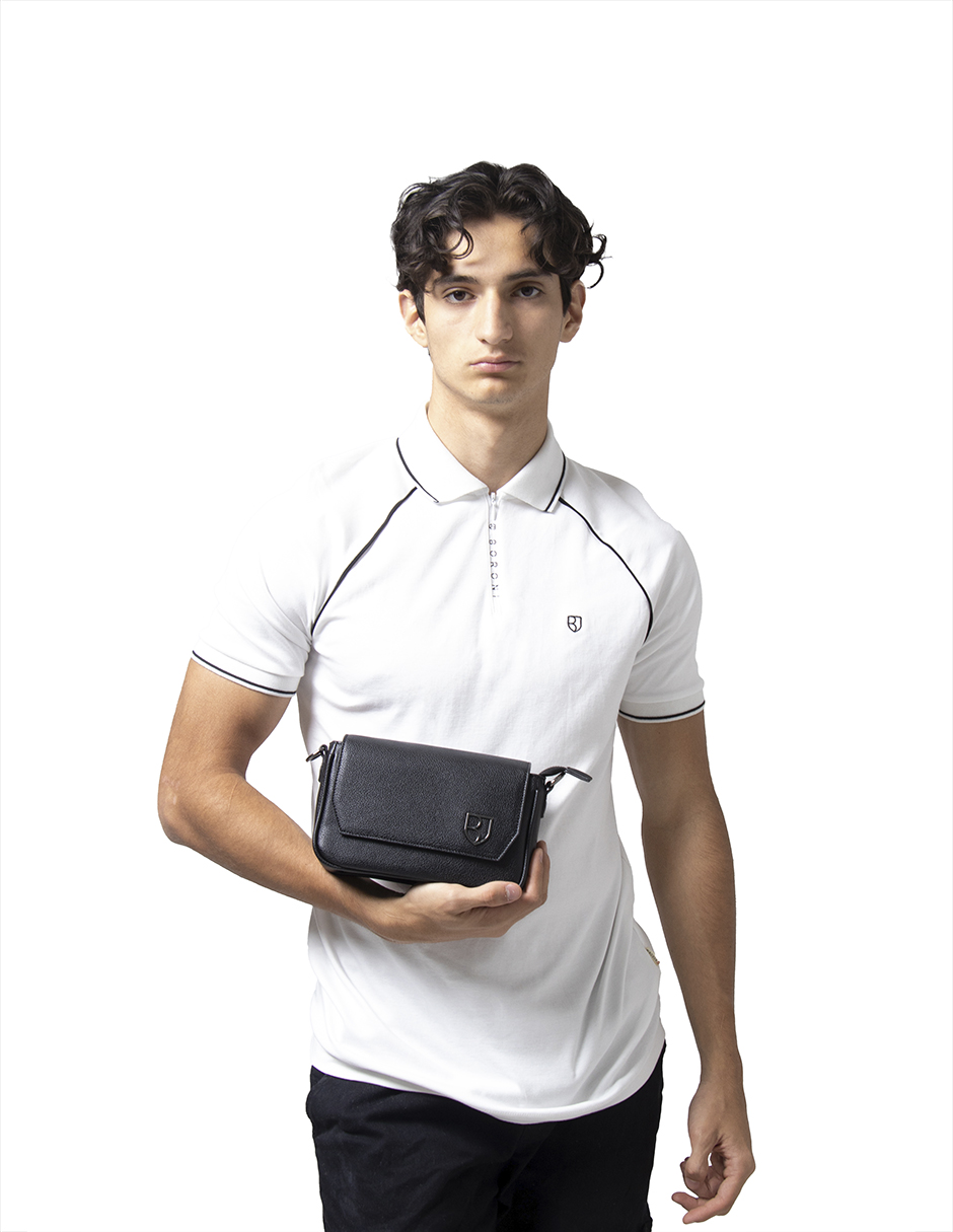 Foto 7 pulgar | Bandolera Crossbody Boroni Negro con Correa Ajustable