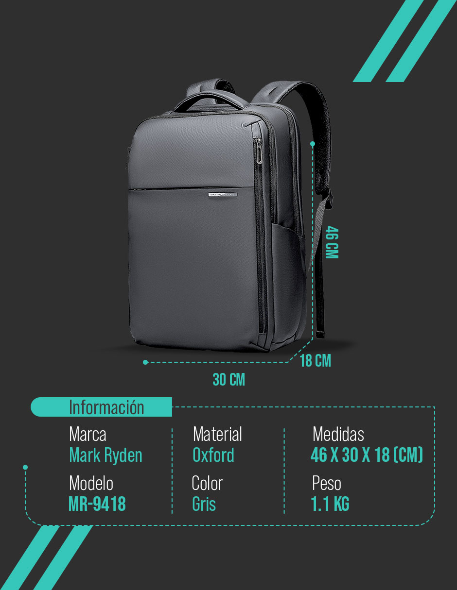 Foto 6 pulgar | Mochila Mark Ryden Gris