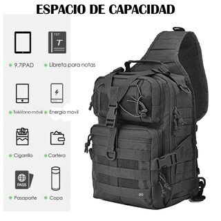 Foto 3 | Mochila Táctica Militar Multiusos Eo Safe Imports Esi-238 Negro