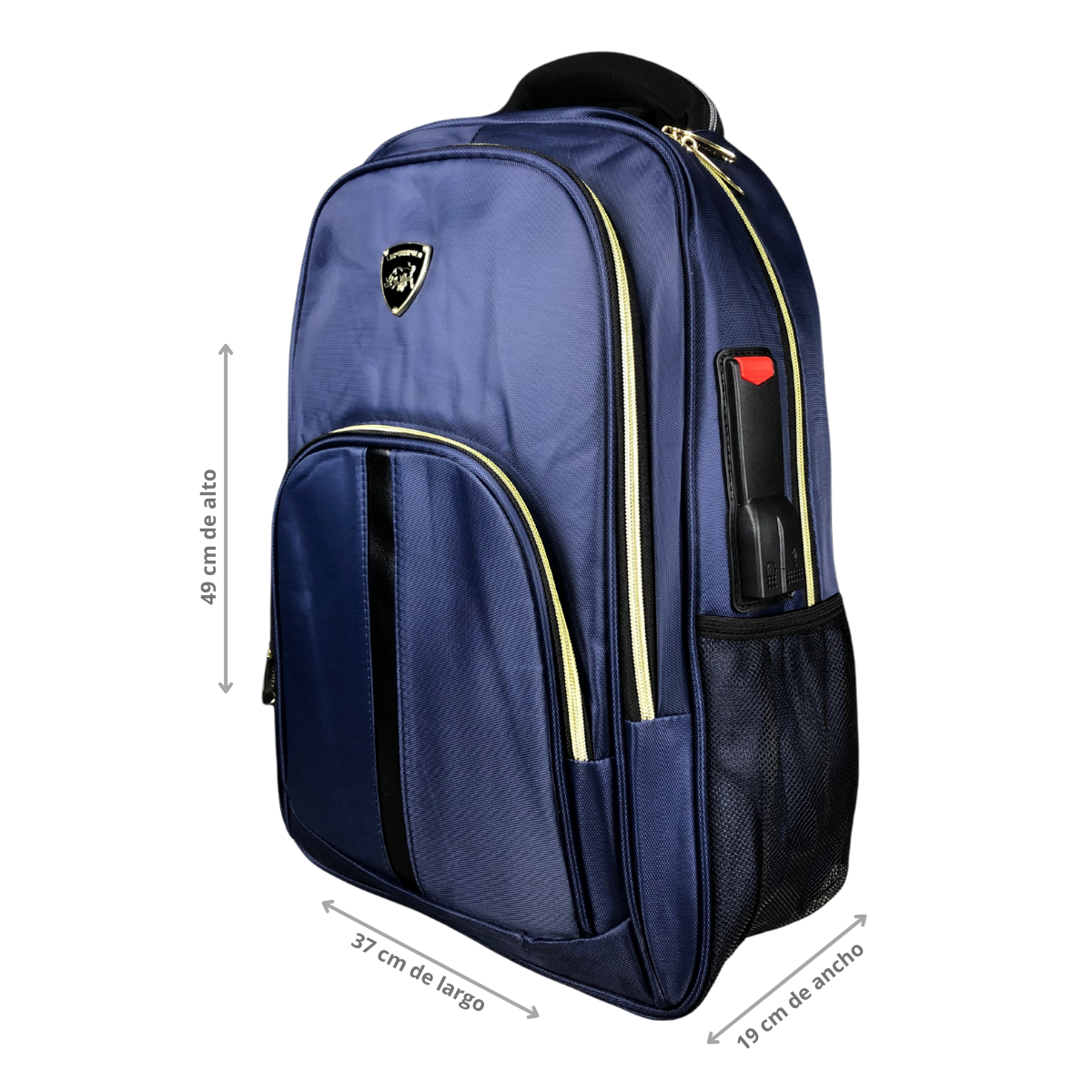 Foto 4 pulgar | Mochila Urbana Juvenil Con Puerto Usb, Candado, Porta Laptop Color Azul