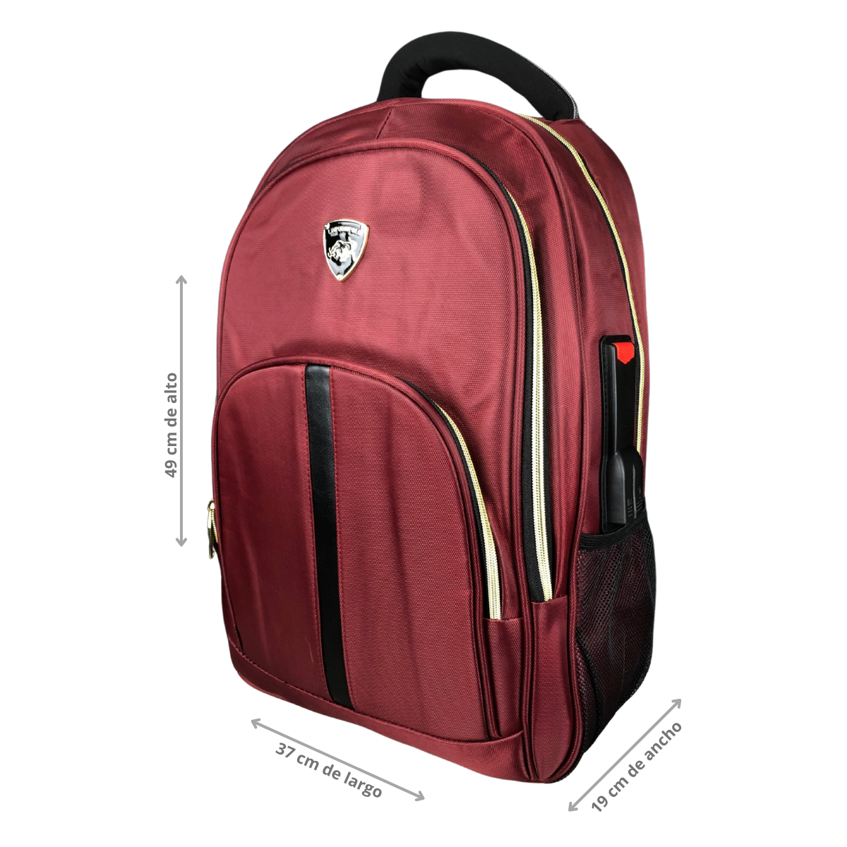 Foto 4 pulgar | Mochila Urbana Juvenil Con Puerto Usb, Candado Y Portalaptop Color Rojo