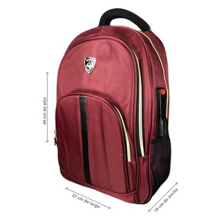 Foto 3 | Mochila Urbana Juvenil Con Puerto Usb, Candado Y Portalaptop Color Rojo