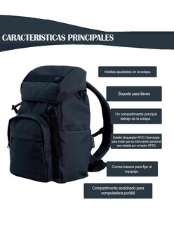 Foto 2 | Mochila Downtown Discovery Con Cubierta Color Negro