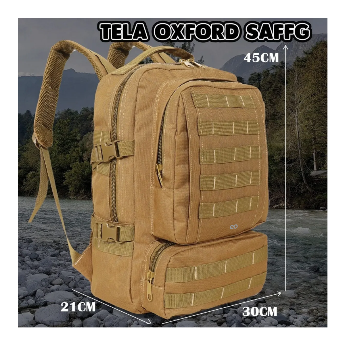 Foto 3 pulgar | Mochila Táctica Militar Camping Mutilusos Eo Safe Imports Esi-3201 Marron