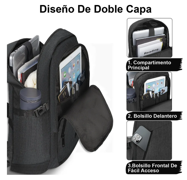 Foto 4 pulgar | Mochila Xtellar Para Laptop Hombre Mochila De Viaje Color Negro
