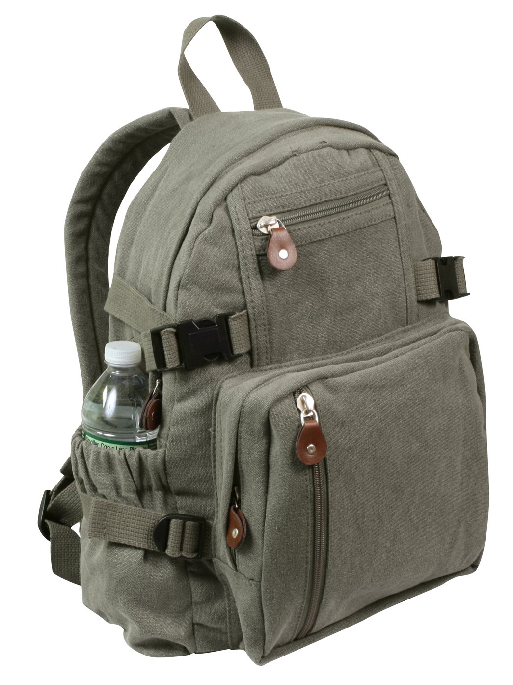 Foto 2 pulgar | Mochila Rothco Olive Drab Vintage De Lona Compacta De 15 X 13,5 X 7 Cm - Venta Internacional.