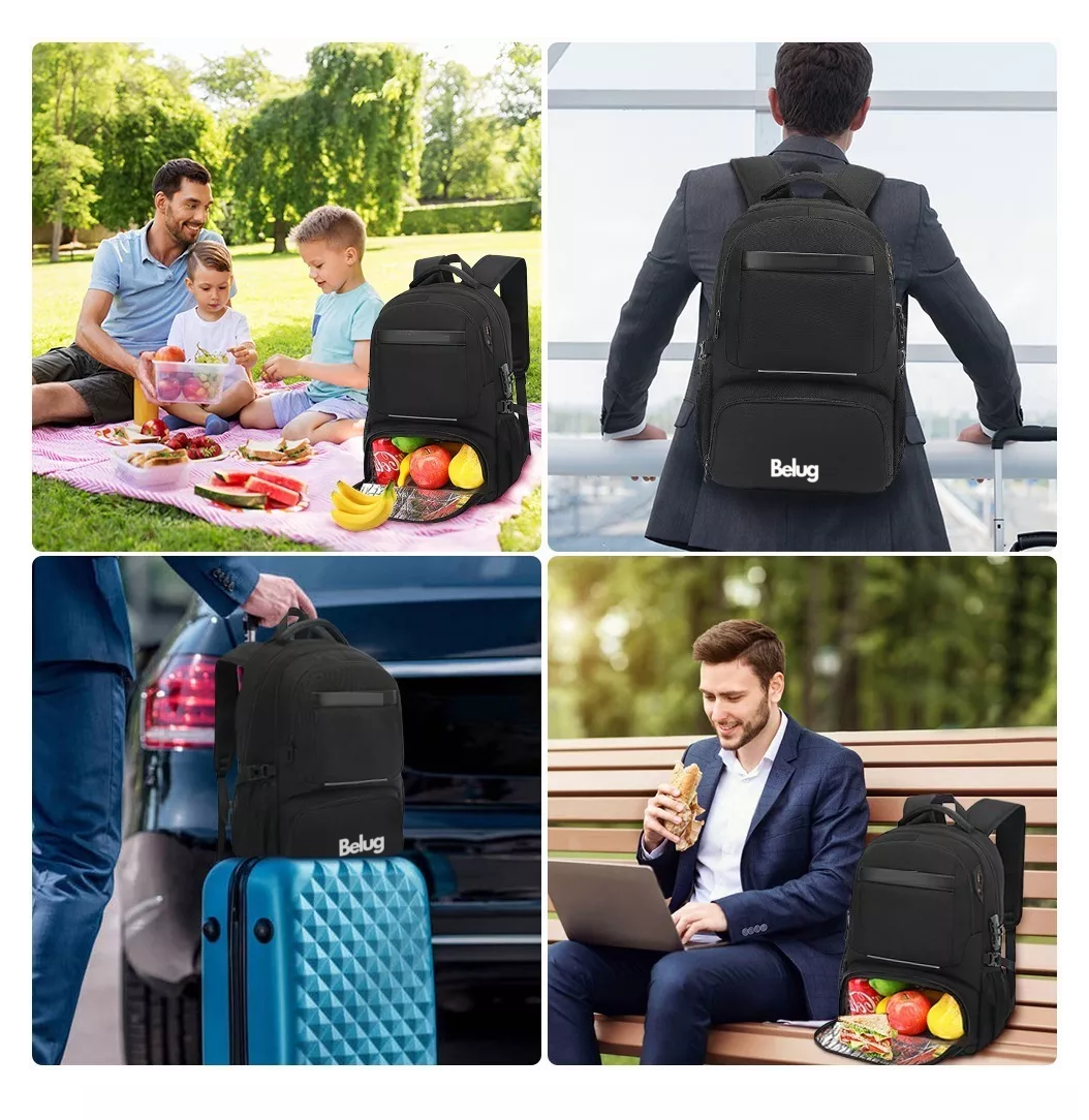 Foto 5 pulgar | Mochila De Almuerzo Antirrobo Impermeable A Portátil 15,6i  Belug Color Negro
