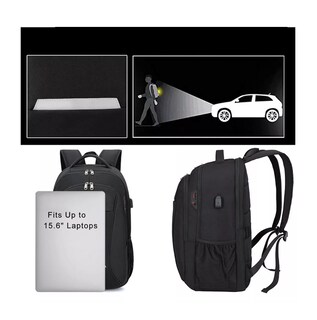 Foto 3 | Mochila De Viaje Para Portátil De 15.6 Puerto Usb Color Negro 35 L