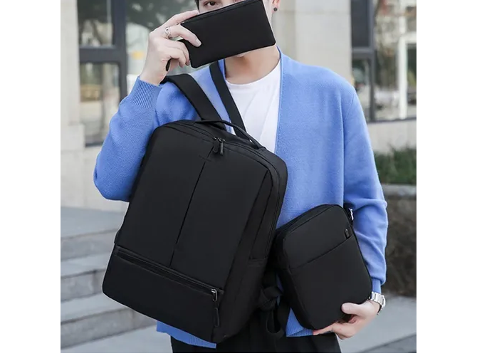 Foto 4 pulgar | Ninzi Mochila Urbana De Negocios Tipo Bolso Para Portátil Multifuncional Para Laptop,3 Piezas,color De Negro