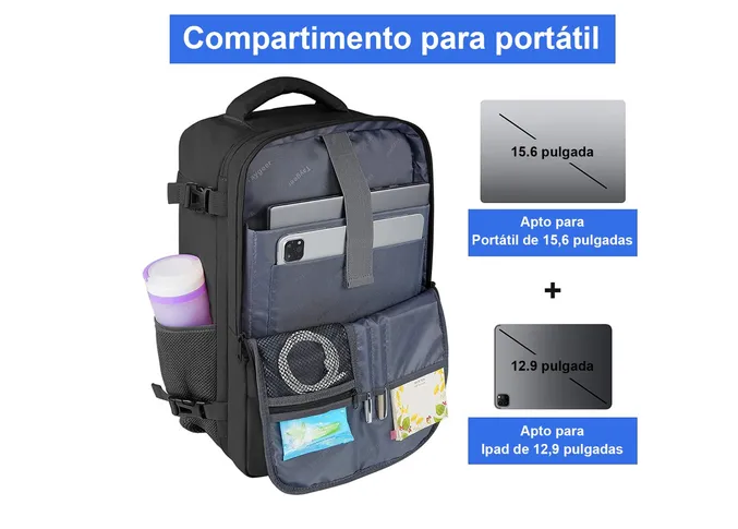 Foto 5 pulgar | Mochila para Laptop Xtellar 15.6 Pulgadas Negro