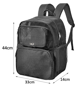 Foto 2 | Mochila De Viaje De Malla Resistente Negro