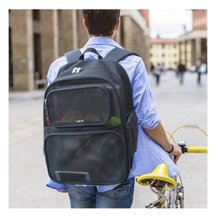 Foto 3 | Mochila De Viaje De Malla Resistente Negro