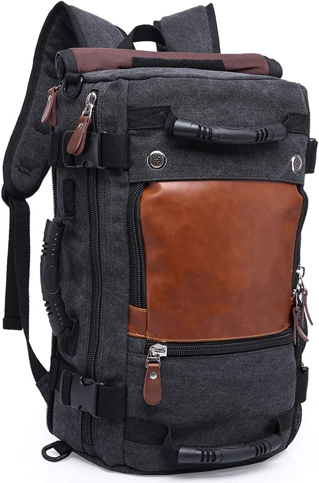 Foto 2 pulgar | Mochila Huoguo, Portátil De Viaje, 15,6 Pulgadas, De Lona, Color Negro - Venta Internacional.