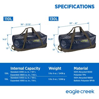 Foto 7 | Bolsa De Viaje Con Ruedas Eagle Creek Migrate 110 L Rush Blue - Venta Internacional.