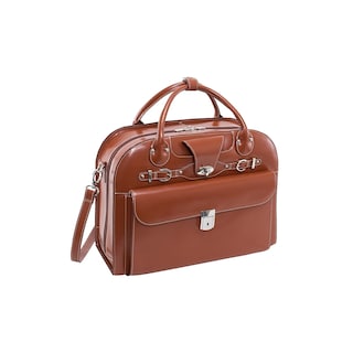 Foto 2 | Maletín Mcklein Roseville 15 De Piel Con Ruedas Marrón - Venta Internacional.