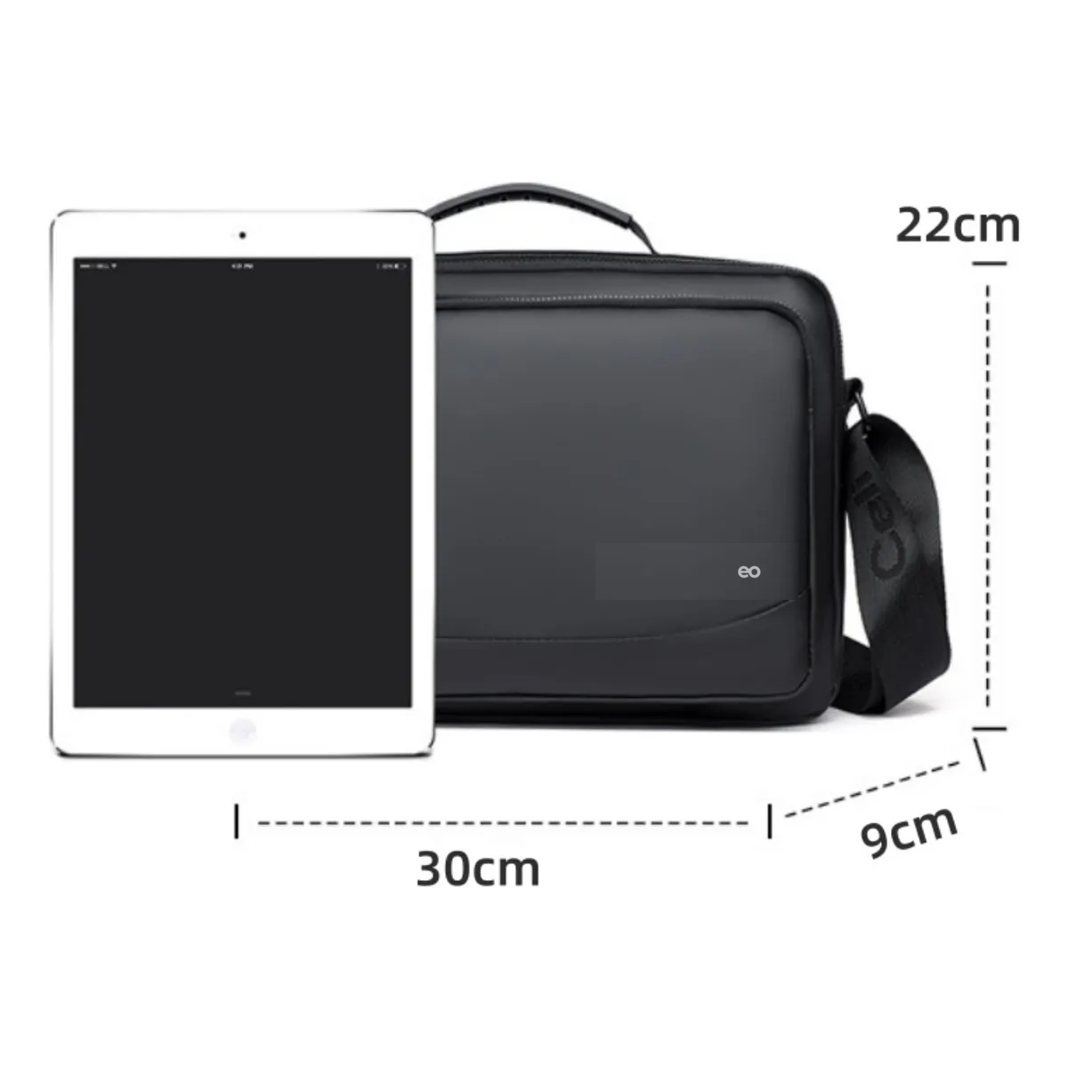 Foto 2 | Bolso Bolsa Bandolera Crossbody Impermeable Para Hombre Eo Safe Imports Esi-18969 Negro