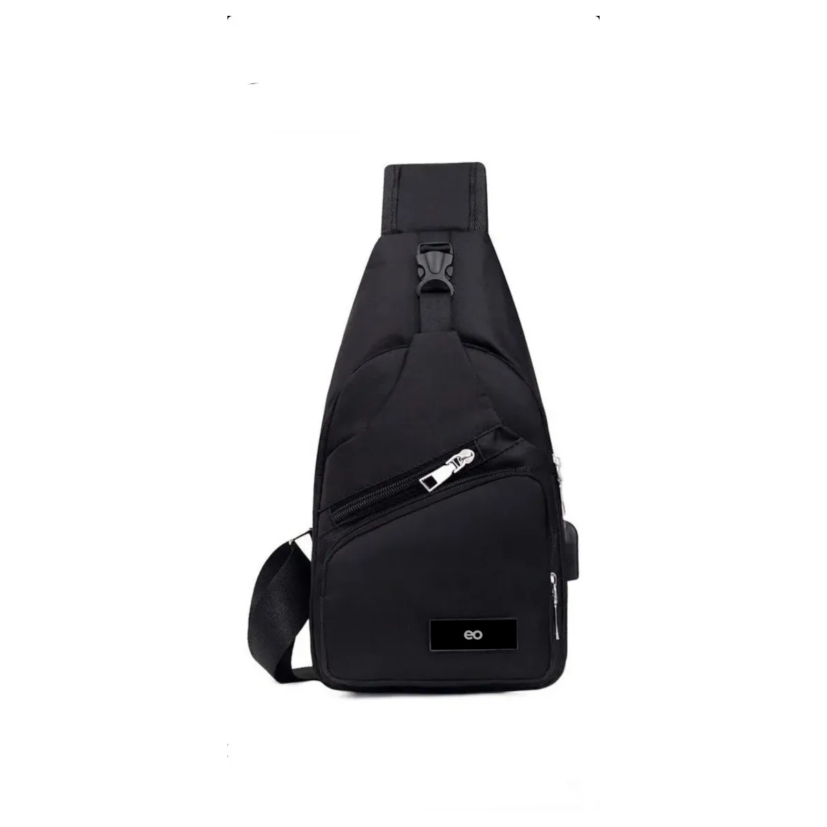 Foto 1 | Mochila Cruzada Pechera Con Usb Y Broche Antirrobo Eo Safe Imports Esi-18953 Negro