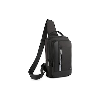 Foto 1 | Mochila Bandolera Cruzada Con Puerto De Carga Usb Eo Safe Imports Esi-18952 Negro