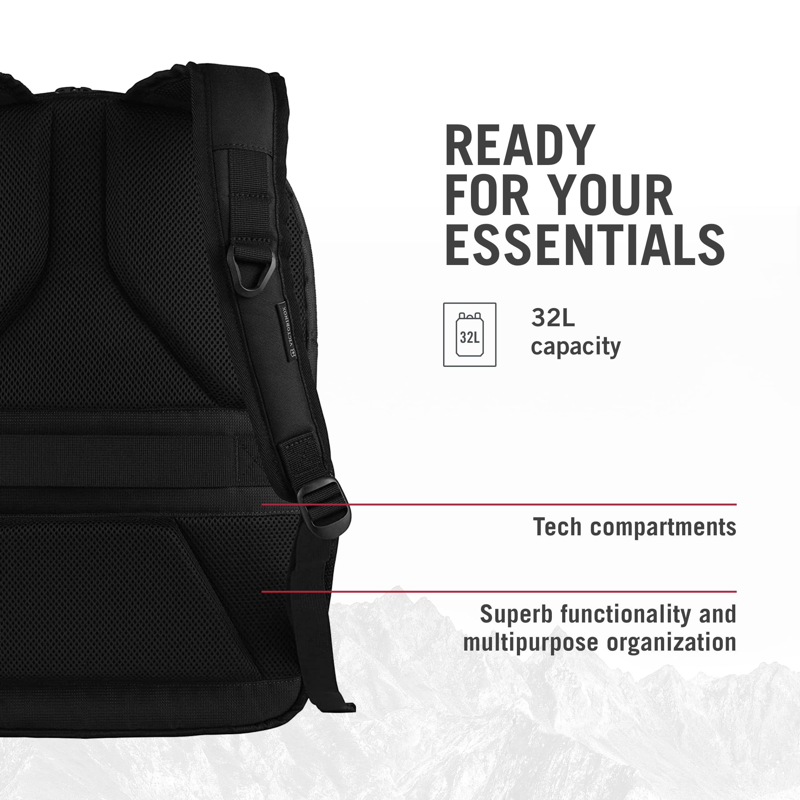 Foto 6 pulgar | Mochila Victorinox Vx Sport Evo Daypack 32l Con Airflow Negra - Venta Internacional.