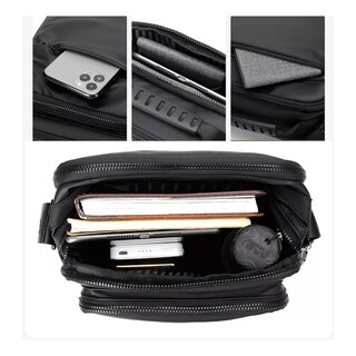 Foto 2 | Bolso Bandolera Crossbody, Impermeable Eo Safe Imports Esi-18970 Negro