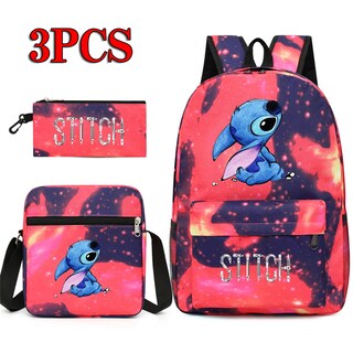 Foto 1 | Mochila Stitch Children Starry Night School, 3 Unidades Con Lápiz - Venta Internacional.