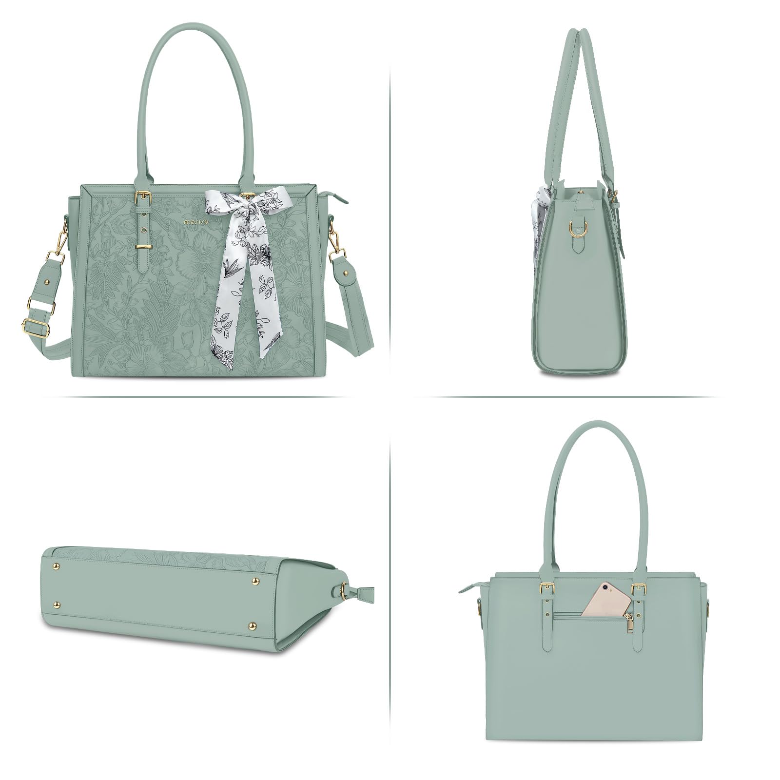 Foto 7 | Bolsa Mosiso De Piel Sintética Para Portátil De 17 A 17,3 Pulgadas Con Accesorios - Venta Internacional.