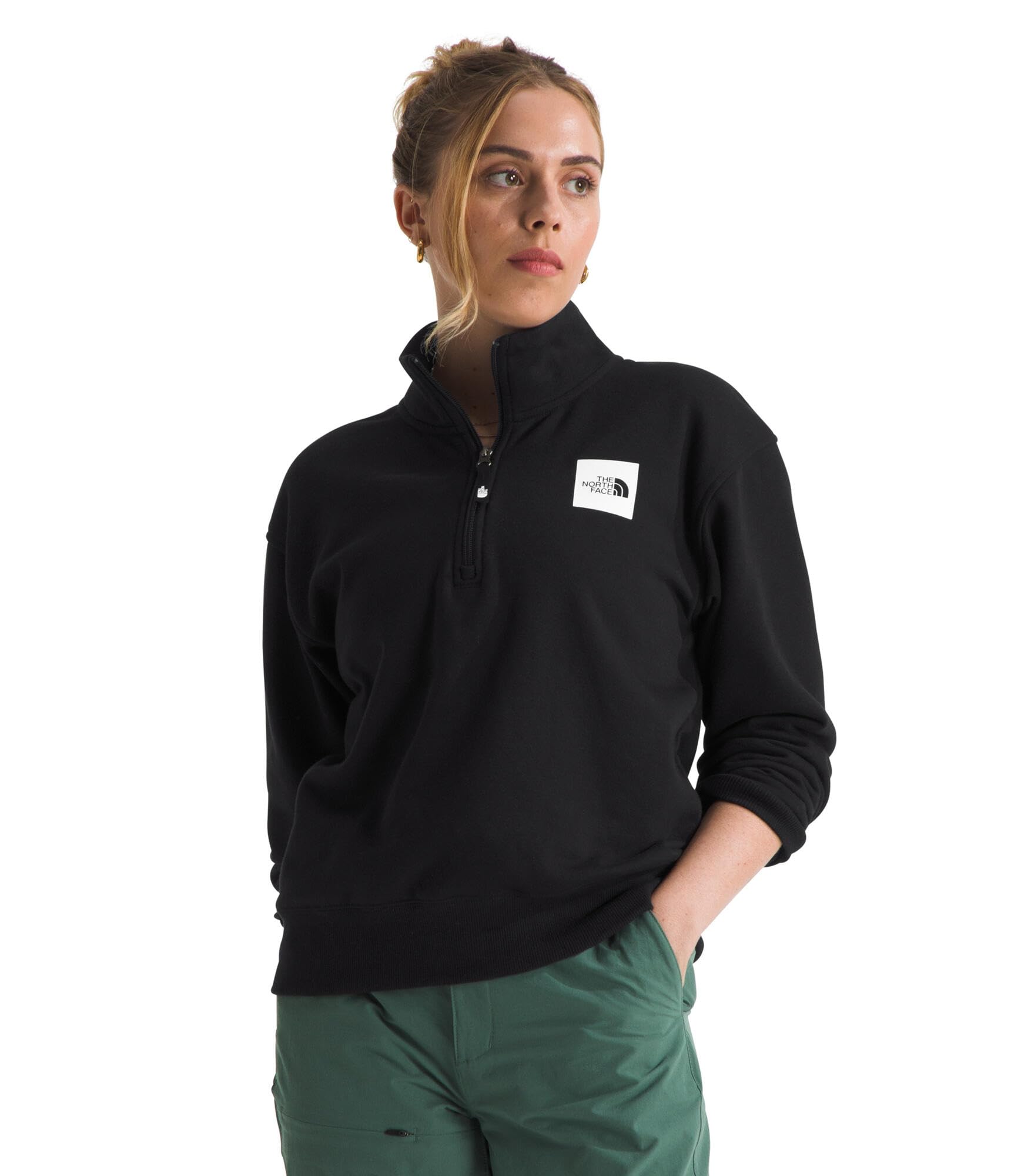 Chaqueta The North Face Box Half Dome ¼ Zip Para Mujer - Negra - Venta Internacional.