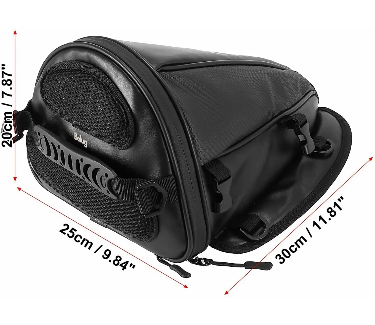 Foto 2 | Mochila Belug  Motocicleta Impermeable Maleta Trasera De Moto Negro