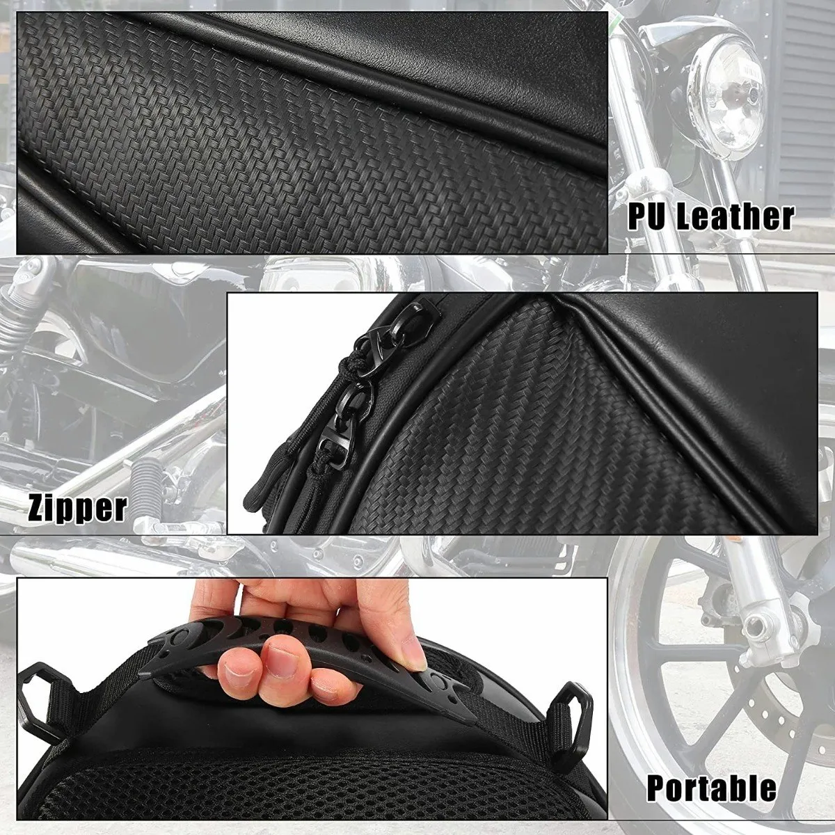 Foto 6 pulgar | Mochila Belug  Motocicleta Impermeable Maleta Trasera De Moto Negro