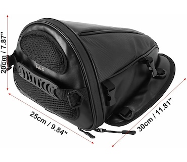 Foto 2 | Mochila Lab.g Motocicleta Impermeable Maleta Trasera De Moto Negro