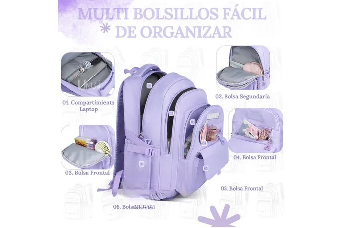 Foto 4 pulgar | Mochila Xtellar Antirrobo Para Escolar Viaje Estilo Juvenil