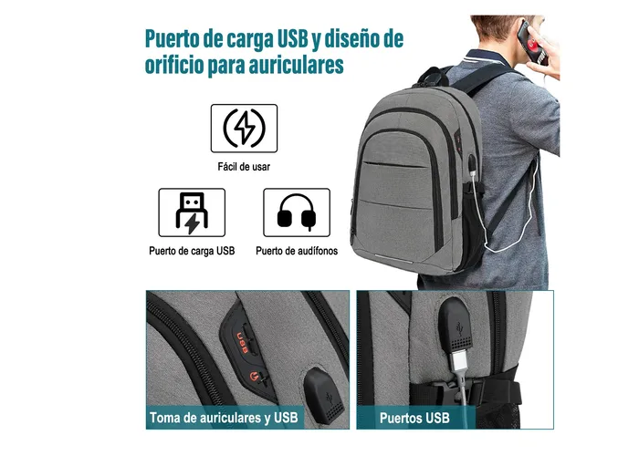 Foto 4 pulgar | Mochila Xtellar Urbana Para Portátil De Capacidad Ajustable De 20-35l