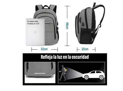 Foto 4 | Mochila Xtellar Urbana Para Portátil De Capacidad Ajustable De 20-35l