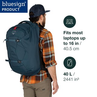 Foto 2 | Mochila De Viaje Osprey Farpoint 40l Para Hombre Tunnel Vision Grey - Venta Internacional.