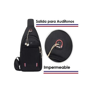 Foto 2 | Mochila Pechera Cruzada Lab.g Negro